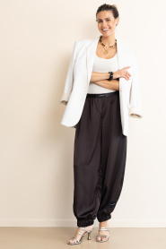 Haute L'Amitié |  Satin balloon pants Evita | brown | Picture 3