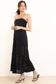 Haute L'Amitié :  Tight dress with lace Summer | black - img4