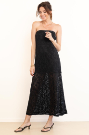 Haute L'Amitié :  Tight dress with lace Summer | black - img5