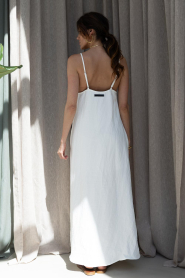 Haute L'Amitié |  Viscose blend maxi dress Corsica | white | Picture 7