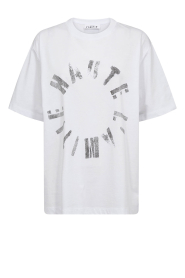 Haute L'Amitié |  Oversized logo T-shirt Circle | white | Picture 1