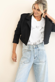 Haute L'Amitié :  Oversized logo T-shirt Circle | white - img2