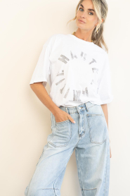 Haute L'Amitié :  Oversized logo T-shirt Circle | white - img4