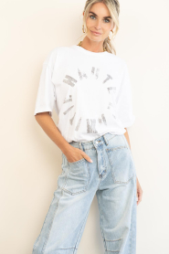 Haute L'Amitié :  Oversized logo T-shirt Circle | white - img5