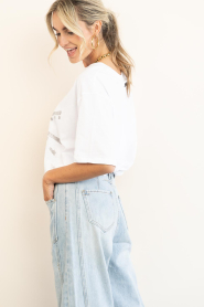 Haute L'Amitié :  Oversized logo T-shirt Circle | white - img7