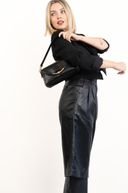 Gianni Chiarini :  Leather handbag with print | black - img6