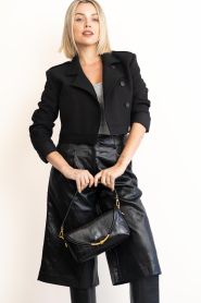 Gianni Chiarini :  Leather handbag with print | black - img3