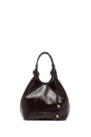 Gianni Chiarini |  Leather hand bag with print mini Dua | burgundy | Picture 1