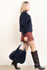 Gianni Chiarini |  Suede shoulder bag Dua | blue | Picture 3