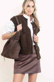 Gianni Chiarini :  Suede handbag Sienna medium | brown - img7