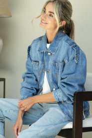 IRO |  Denim bomber jacket Arcane | blauw | Picture 2