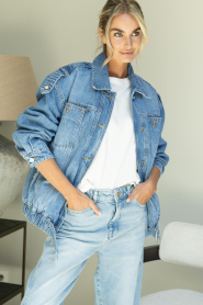 IRO |  Denim bomber jacket Arcane | blauw | Picture 4