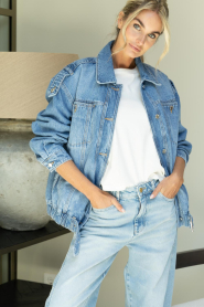 IRO |  Denim bomber jacket Arcane | blauw | Picture 5