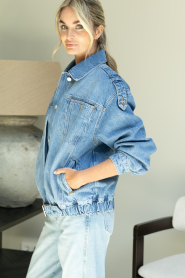 IRO |  Denim bomber jacket Arcane | blauw | Picture 7