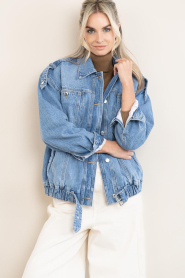 IRO :  Denim bomber jacket Arcane | blauw - img5