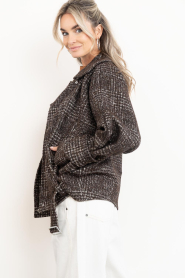 IRO :  Jacquard pied-de-poule bomber jacket Inja | brown - img8