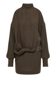 IRO |  Dress with belt and open shoulders Melva | brown
