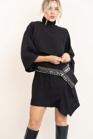 IRO |  Mini dress with puff sleeves Voggy | black | Picture 2