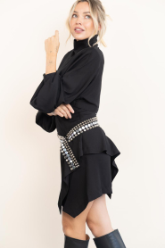 IRO |  Mini dress with puff sleeves Voggy | black | Picture 9