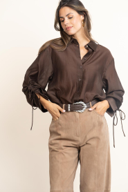 IRO :  Leather belt Embella | brown - img2