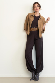 Herskind |  Stretch viscose body Leone | brown | Picture 4