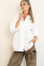 Herskind :  Oversized Poplin blouse Inga | white - img6