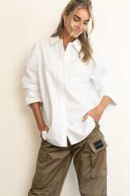 Herskind :  Oversized Poplin blouse Inga | white - img5
