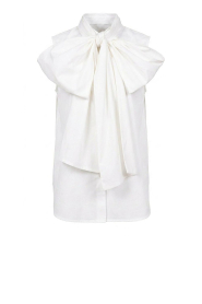 Herskind |  Blouse with tie detail Royal | white | Picture 1