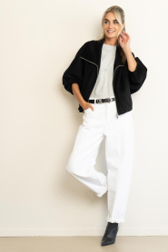 Herskind |  Wool blend skippers jacket Branca | black | Picture 3