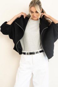 Herskind |  Wool blend skippers jacket Branca | black | Picture 4