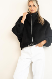 Herskind |  Wool blend skippers jacket Branca | black | Picture 5