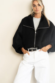 Herskind |  Wool blend skippers jacket Branca | black | Picture 6