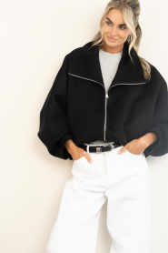 Herskind |  Wool blend skippers jacket Branca | black | Picture 7