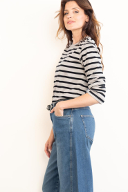 Herskind |  Long sleeve shirt with stripes Dagmar | black | Picture 5
