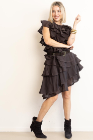 Copenhagen Muse |  Lyocell mini dress with ruffles Tilly | brown | Picture 7
