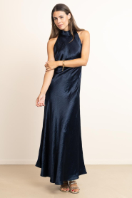 Copenhagen Muse |  Lyocell halter maxi dress Sacha | blue | Picture 3