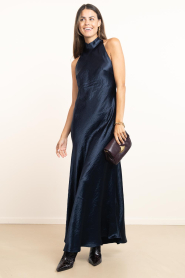 Copenhagen Muse |  Lyocell halter maxi dress Sacha | blue | Picture 4