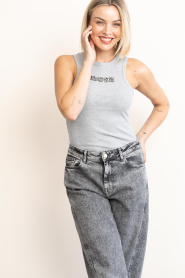 Copenhagen Muse :  Top with rhinestones Siv | grey - img5