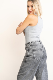 Copenhagen Muse :  Top with rhinestones Siv | grey - img7