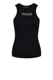 Copenhagen Muse |  Tank top with rhinestones Siv | black