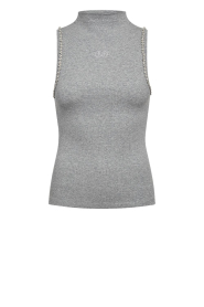 Copenhagen Muse |  Top with rhinestones Siv | grey
