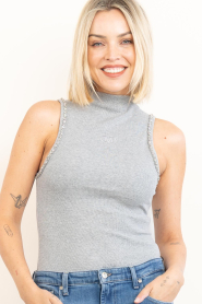 Copenhagen Muse |  Top with rhinestones Siv | grey | Picture 7
