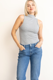 Copenhagen Muse |  Top with rhinestones Siv | grey | Picture 2