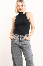 Copenhagen Muse |  Top with rhinestones Siv | black | Picture 4