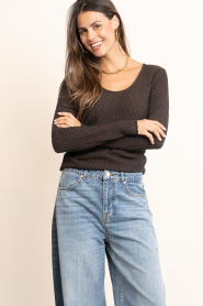 Copenhagen Muse :  Cotton stretch top Bobbie | brown - img4