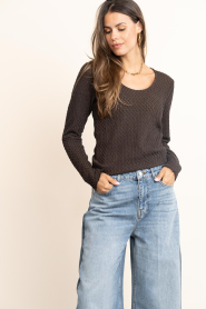 Copenhagen Muse :  Cotton stretch top Bobbie | brown - img5