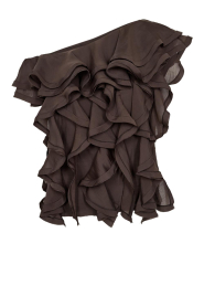 Copenhagen Muse |  Top with ruffles Tilly | brown | Picture 1
