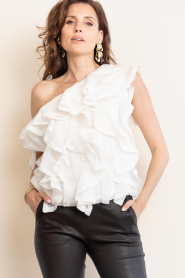 Copenhagen Muse |  Top with ruffles Tilly | natural | Picture 2