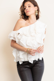 Copenhagen Muse |  Top with ruffles Tilly | natural | Picture 6