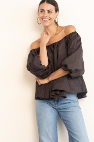 Copenhagen Muse |  Off shoulder top Shirley | brown | Picture 2